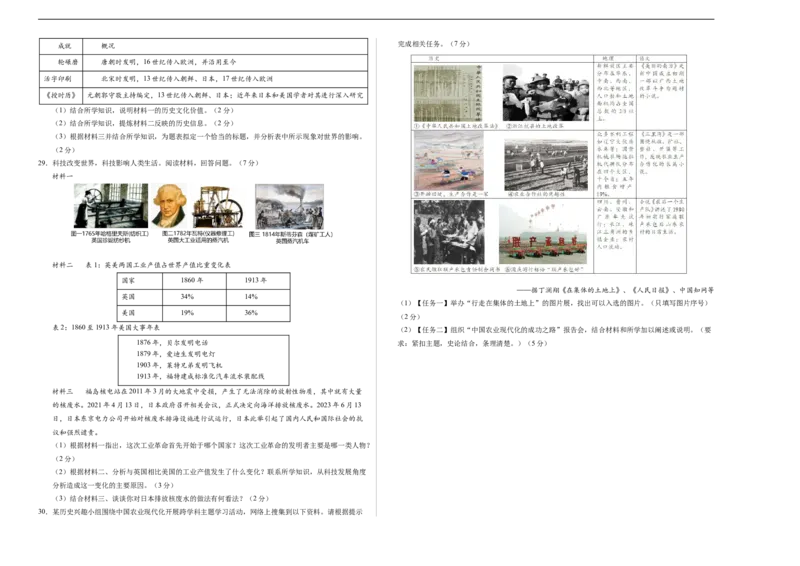 历史（苏州卷）（考试版A3）_初中全科电子版试卷练习试题_历史_2024中考模拟题历史(1)_三模（34套）_历史（江苏苏州卷）