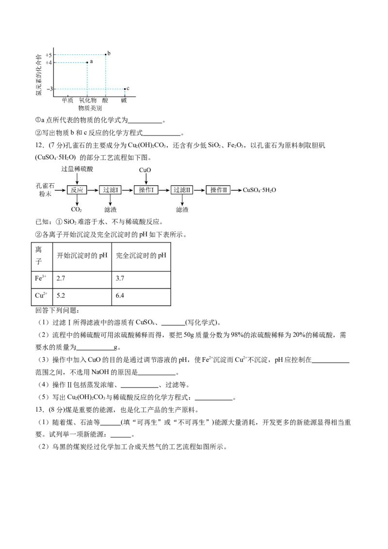 化学（南通卷）（考试版A4）_初中全科电子版试卷练习试题_化学_2024中考模拟题化学(1)_三模（36套）_化学（南通卷）