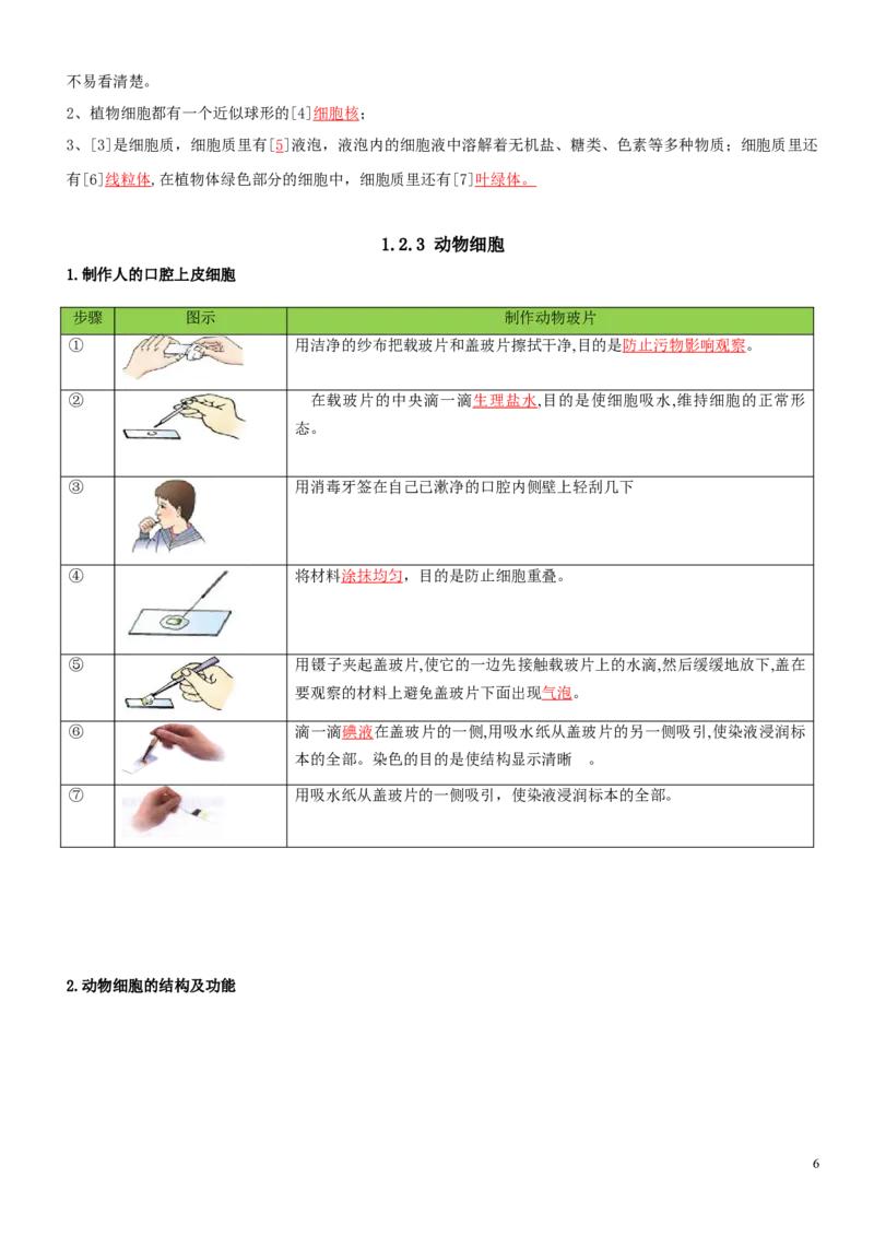 人教版7年级上册生物知识总结（教师版）27页2024秋新版教材_初中全科电子版试卷练习试题_生物_生物人教版7上练习&mdash;24新版已更新_人教生物七年级上知识汇总