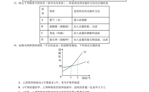 化学（广东卷）（考试版A4）_初中全科电子版试卷练习试题_化学_2024中考模拟题化学(1)_一模_化学（广东卷）-2024年中考第一次模拟考试