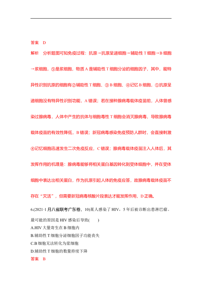 专题六个体生命活动的调节（解析版）_新高考复习资料_2023年新高考复习资料_二轮复习_过二轮备战2023年高考生物二轮专题剖析与综合训练（新教材）