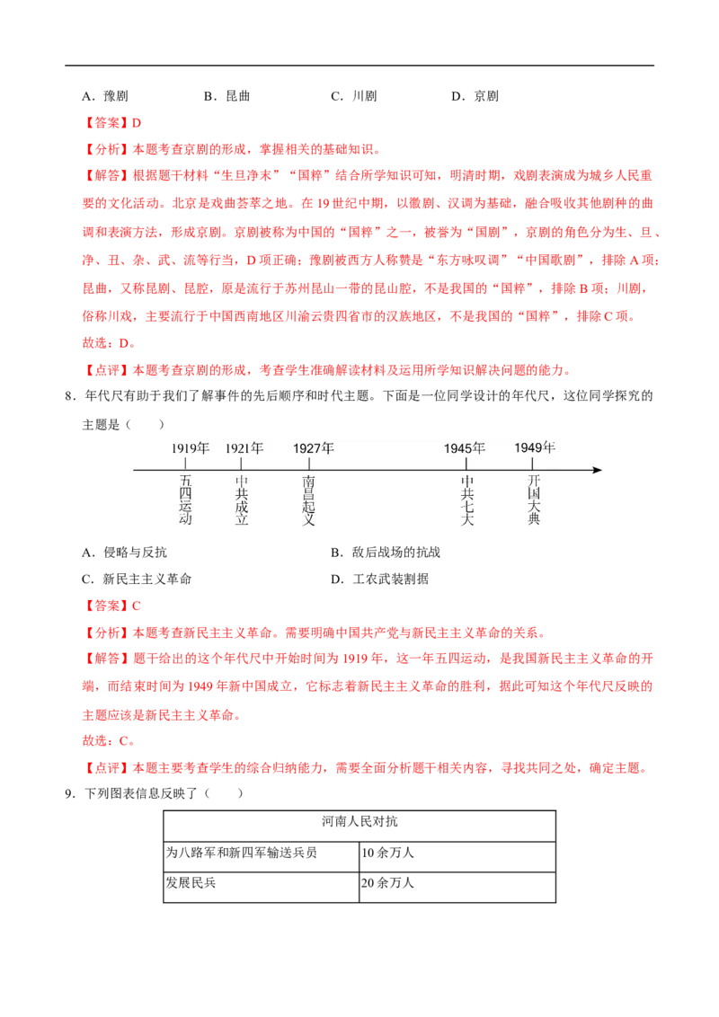 历史（河南卷）（全解全析）_初中全科电子版试卷练习试题_历史_2024中考模拟题历史(1)_三模（34套）_历史（河南卷）