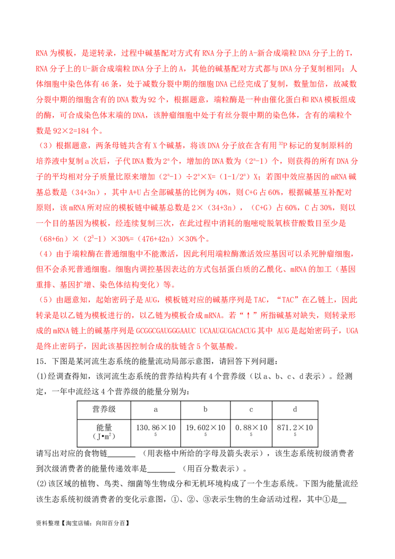 二轮题型突破卷（2）（解析版）_新高考复习资料_2024年新高考复习资料_二轮复习资料_2024年高考生物二轮热点题型归纳与变式演练（新高考通用）_教师版（含答案解析）