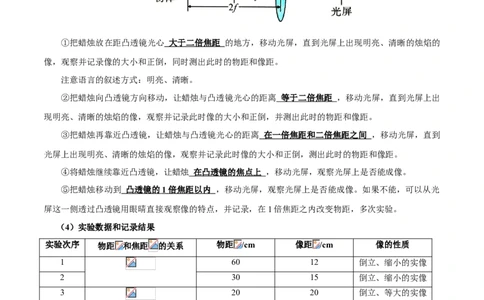 第5.3课时凸透镜成像的规律（解析版）_初中全科电子版试卷练习试题_物理_8年级上册物理试题_人教版物理八年级上课时练习（104份）_课时练习第2套25