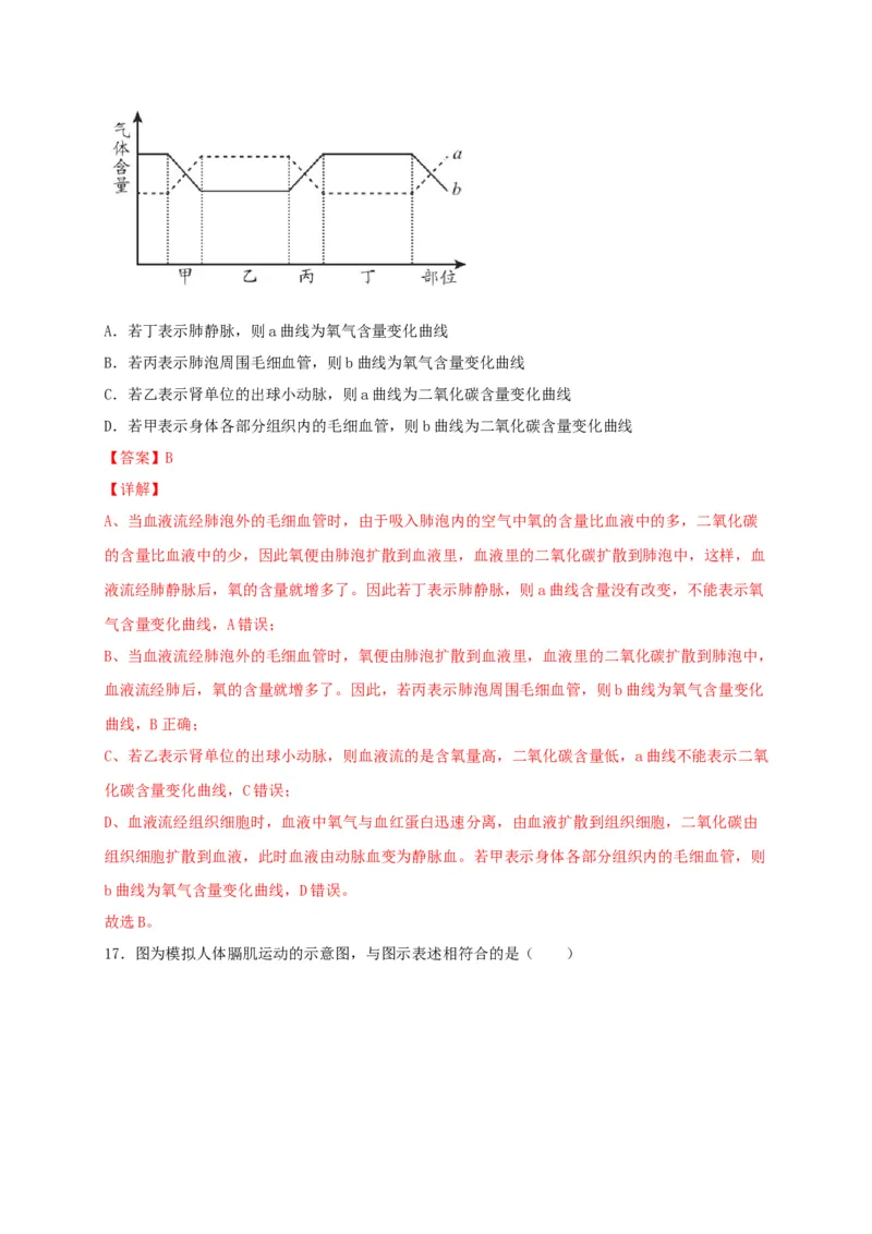 期中测试03-（解析版）_初中全科电子版试卷练习试题_生物_生物人教版7下练习_人教生物7年级下期中试卷07份