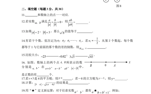 新人教（七下）第6章实数综合水平测试题1_初中全科电子版试卷练习试题_数学_7下初中人教版数学练习、试卷_人教数学七年级下单元试卷（049份）