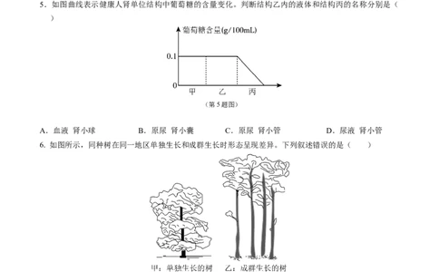 生物（济南卷）（考试版A4）_初中全科电子版试卷练习试题_生物_2024中考模拟题生物(1)_三模（37套）_生物（济南卷）