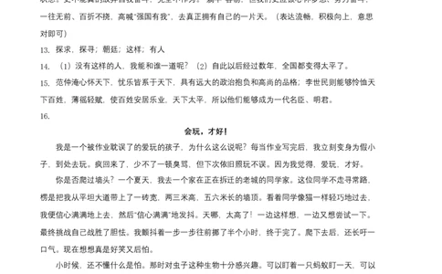 提升卷：九年级语文上册期末卷（安徽专用）（参考答案）_初中全科电子版试卷练习试题_语文_9上初中部编版语文练习、试卷_部编语文九年级上期末试卷（055份）_分地区期末卷