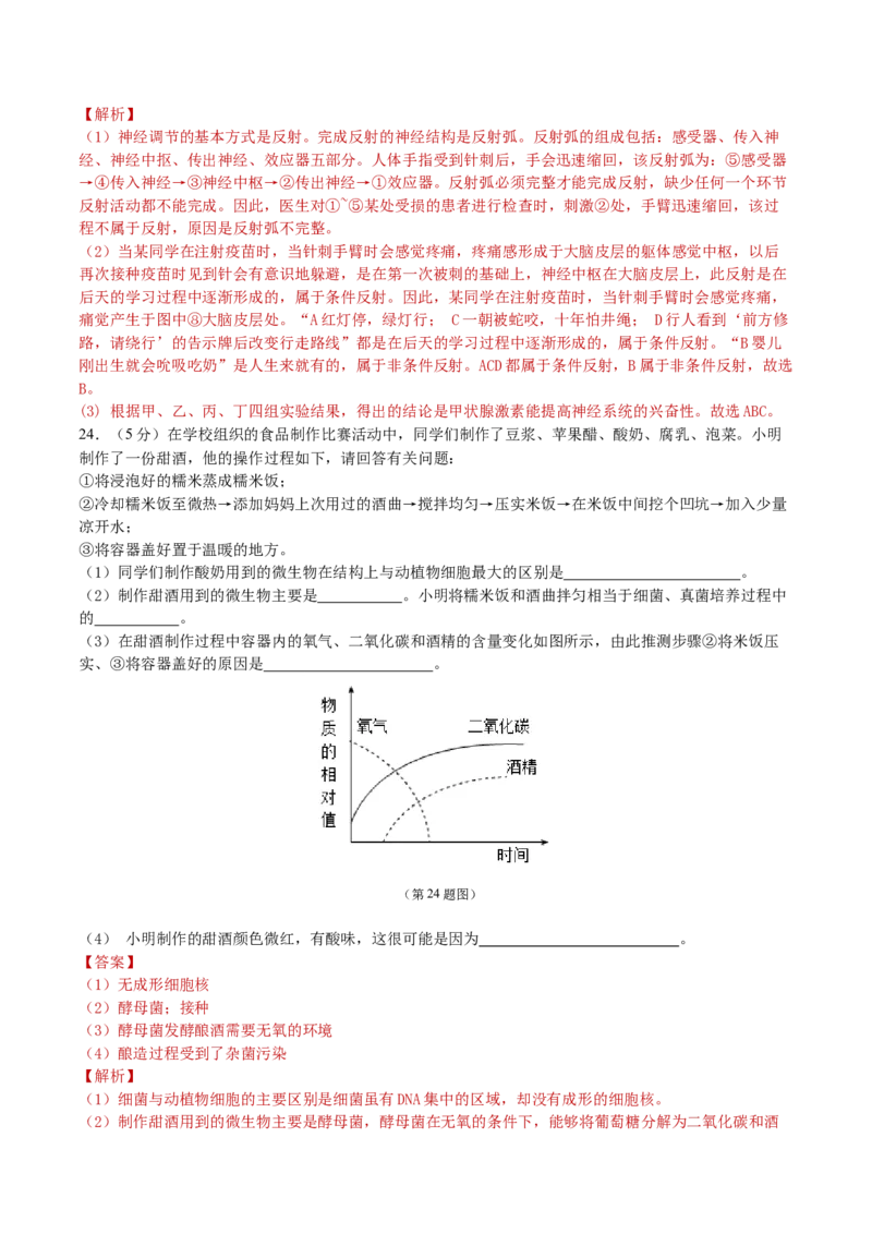 生物（吉林卷）（全解全析）_初中全科电子版试卷练习试题_生物_2024中考模拟题生物(1)_三模（37套）_生物（吉林卷）