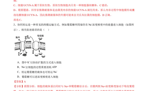 信息必刷卷01（北京专用）（解析版）_2025年新高考资料_2025考前信息卷_2025年高考生物考前信息必刷卷（北京专用）34427555