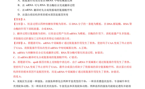 信息必刷卷01（北京专用）（解析版）_2025年新高考资料_2025考前信息卷_2025年高考生物考前信息必刷卷（北京专用）34427555