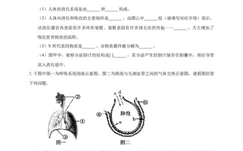 特训07图像分析题（20题）-（尖子生专用）（考试版）_初中全科电子版试卷练习试题_生物_生物人教版7下练习_人教生物7年级下专项练习16份