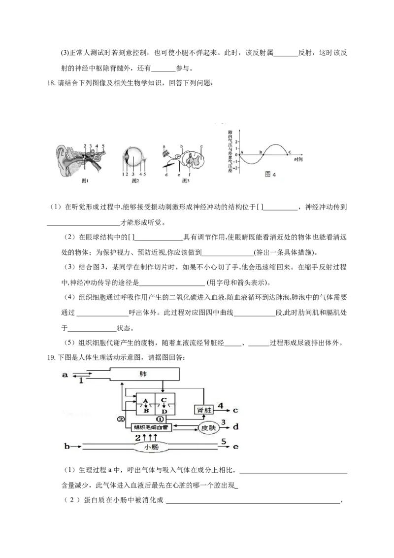 特训07图像分析题（20题）-（尖子生专用）（考试版）_初中全科电子版试卷练习试题_生物_生物人教版7下练习_人教生物7年级下专项练习16份