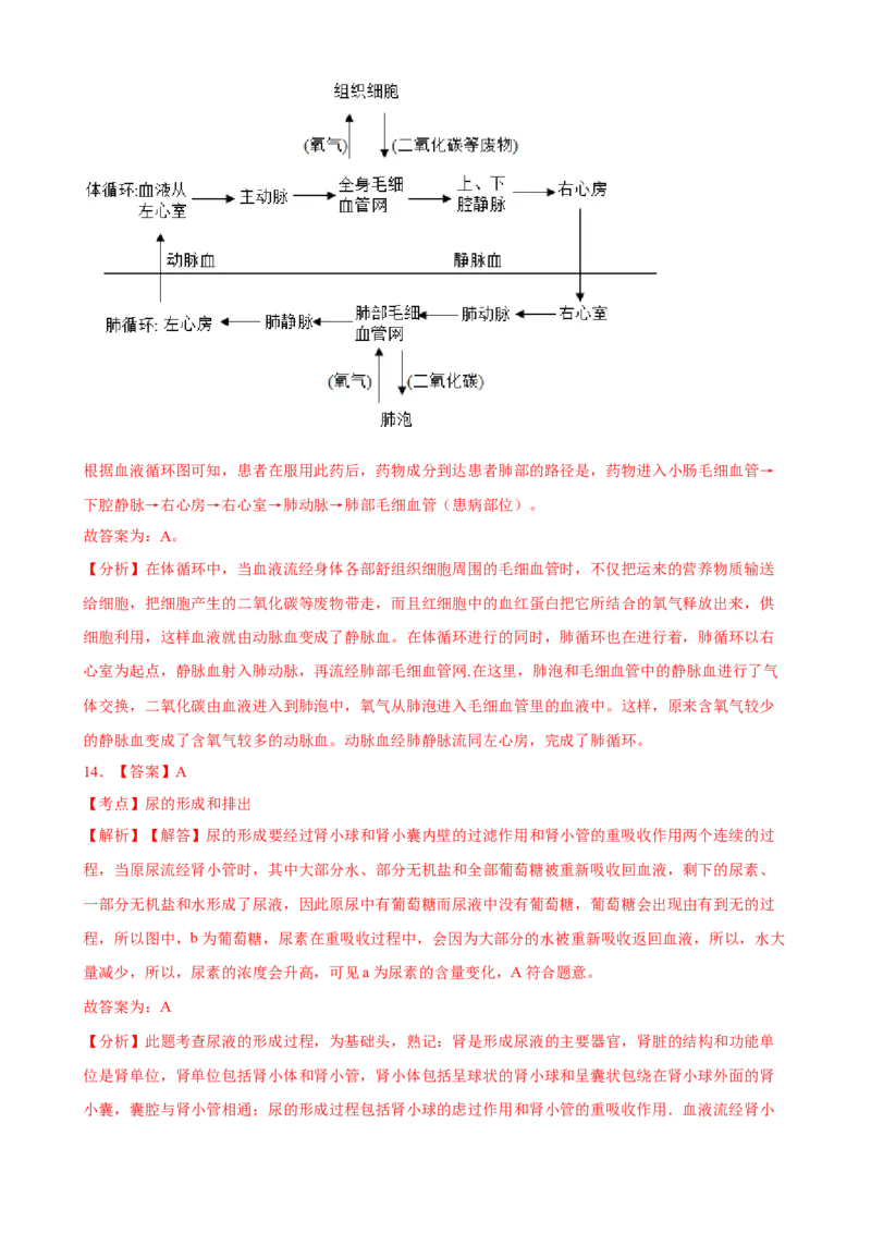 期末冲刺卷05-（人教版）（解析版）_初中全科电子版试卷练习试题_生物_生物人教版7下练习_人教生物7年级下期末试卷11份