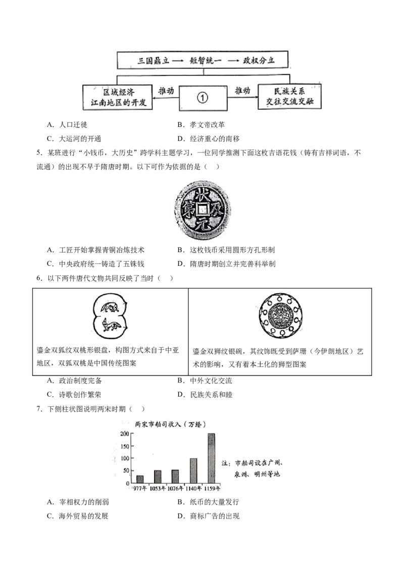 历史（福建卷）（考试版A4）_初中全科电子版试卷练习试题_历史_2024中考模拟题历史(1)_二模_历史（福建卷）-：2024年中考第二次模拟考试