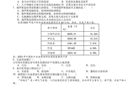 地理（辽宁卷）（A4考试版）_初中全科电子版试卷练习试题_地理_2024中考模拟题地理(1)_二模_地理（辽宁卷）-：2024年中考第二次模拟考试