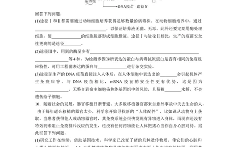 二轮专题强化练　训练10　现代生物科技专题_通用版（老高考）复习资料_2023年复习资料_二轮复习_2023年高考生物二轮复习讲义+课件（全国版）_2023年高考生物二轮复习讲义（全国版）