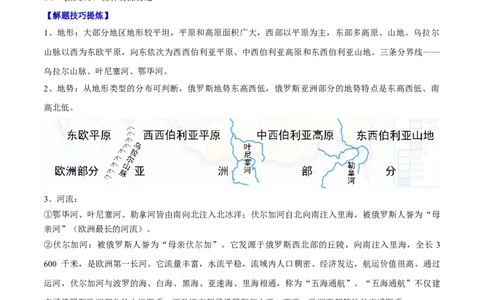必考点06俄罗斯-对点变式题（人教版）（原卷版）_初中全科电子版试卷练习试题_地理_人教地理7下试题试卷_人教地理7年级下专项练习13份