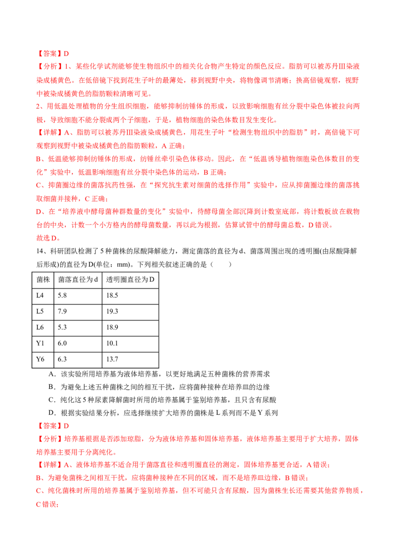 信息必刷卷01（江苏专用）（解析版）_2025年新高考资料_2025考前信息卷_2025年高考生物考前信息必刷卷（江苏专用）34423855