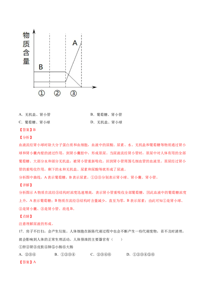期末押题02-（人教版）（解析版）_初中全科电子版试卷练习试题_生物_生物人教版7下练习_人教生物7年级下期末试卷11份