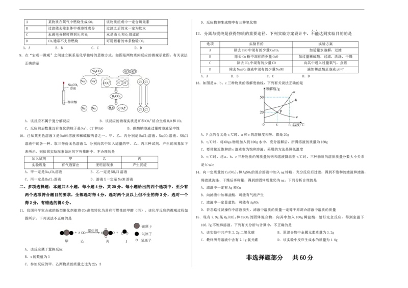 化学（济南卷）（考试版A3）_初中全科电子版试卷练习试题_化学_2024中考模拟题化学(1)_三模（36套）_化学（济南卷）