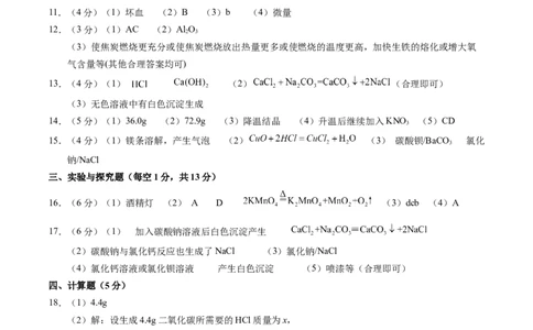 化学（陕西卷）（参考答案及评分标准）_初中全科电子版试卷练习试题_化学_2024中考模拟题化学(1)_二模_化学（陕西卷）-：2024年中考第二次模拟考试