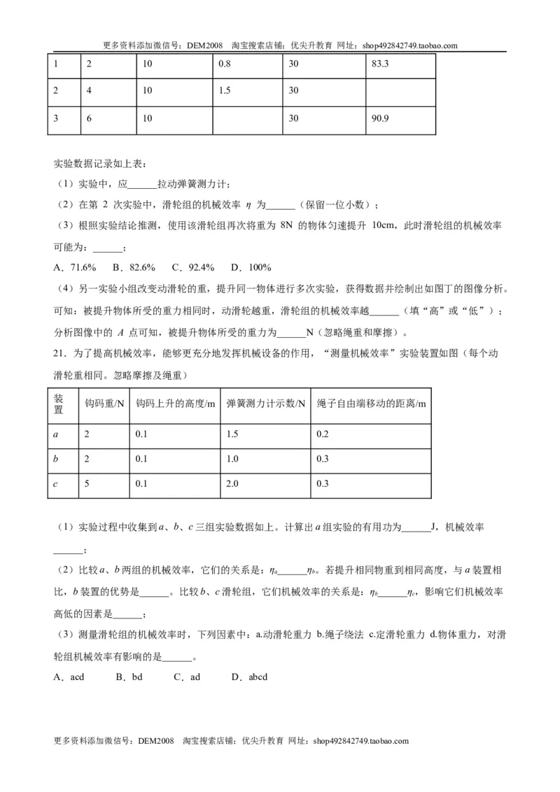 实验题05简单机械实验（含答案详解）_初中全科电子版试卷练习试题_物理_8年级下册物理试题_人教版物理八年级下专项练习（029份）