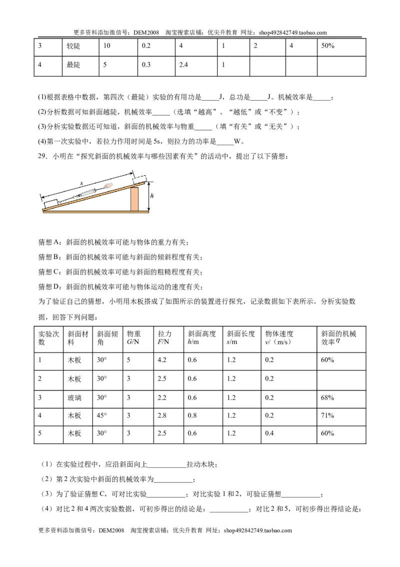 实验题05简单机械实验（含答案详解）_初中全科电子版试卷练习试题_物理_8年级下册物理试题_人教版物理八年级下专项练习（029份）