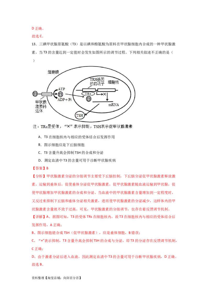单元检测卷08稳态与调节（解析版）_新高考复习资料_2024年新高考复习资料_一轮复习资料_完2024年高考生物一轮复习考点通关卷（新高考）_单元检测卷08稳态与调节