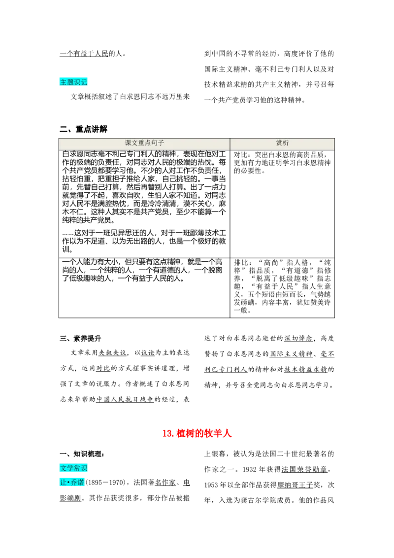 第四单元知识总结手册_初中全科电子版试卷练习试题_语文_7上初中部编版语文练习、试卷_部编语文七年级上知识总结（006份）