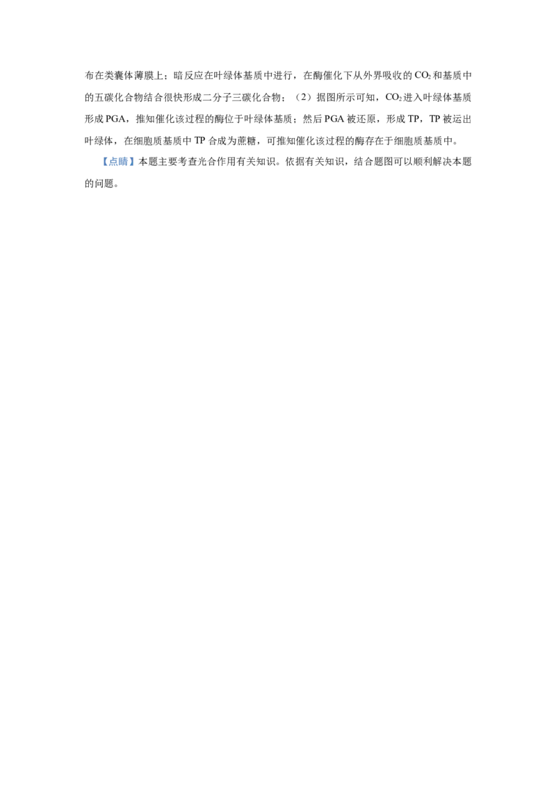 原创2021届小题必练6光合作用、光合作用与细胞呼吸的关系学生版_通用版（老高考）复习资料_2023年复习资料_专项复习_2023《微专题&middot;小练习》&middot;生物_模拟题_2021届小题优练-生物