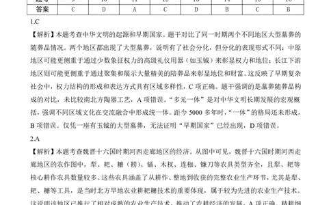 2026学年安徽省江南十校高三下学期开学考试历史试卷答案_2024-2026高三（6-6月题库）_2026年03月高三试卷_260308安徽省江南十校2026届高三下学期3月开学考试（全科）