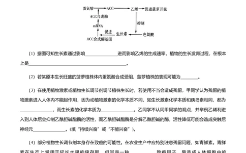 原创2021届高三大题优练8植物的激素调节教师版_通用版（老高考）复习资料_2023年复习资料_专项复习_2023《微专题&middot;小练习》&middot;生物_模拟题_2021届大题优练-生物