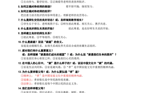 2021年中考道德与法治主干核心知识学习清单_《初中全科目知识点汇总》_初中道法知识点汇总