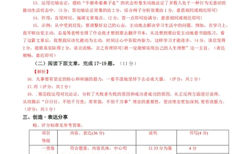 语文（海南卷）参考答案_初中全科电子版试卷练习试题_语文_赠送：2024中考模拟题_三模（40套）_语文（海南卷）