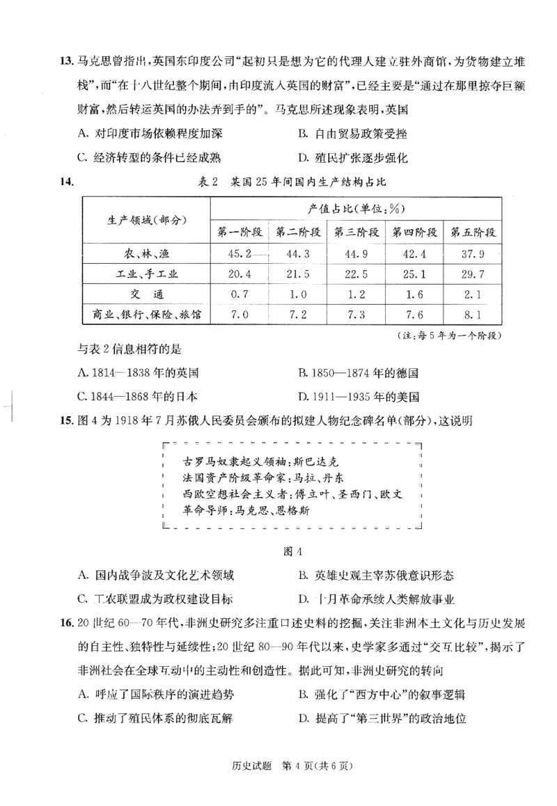 2023级高三下学期定时练习历史_2024-2026高三（6-6月题库）_2026年04月高三试卷_260430成都市2026年高三下学期4月定时练习（成都三诊）（全科）