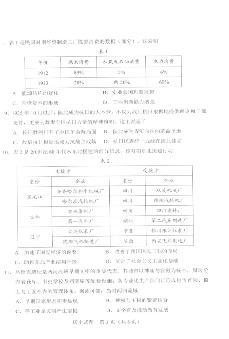 2026届吉林长春市高三下学期质量监测（二）历史试卷及答案2026届吉林长春市高三下学期质量监测（二）历史试卷_2024-2026高三（6-6月题库）_2026年04月高三试卷