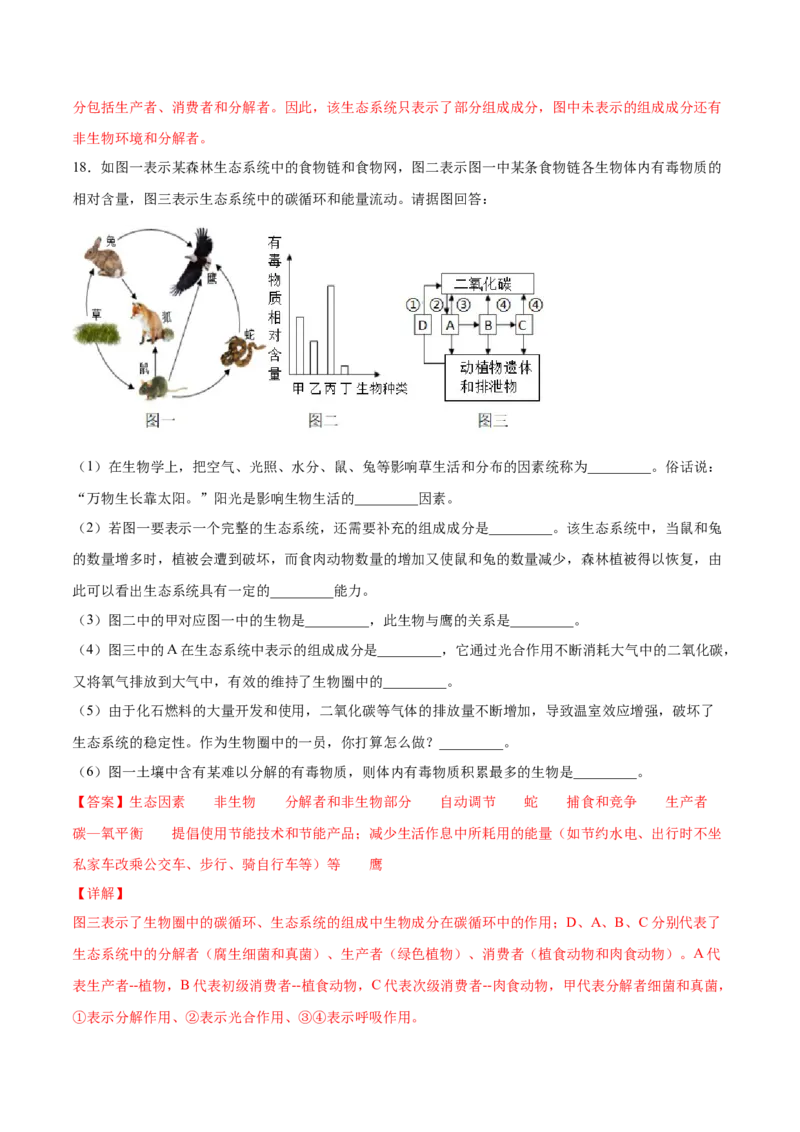 题型03（识图题）-（人教版）（解析版）_初中全科电子版试卷练习试题_生物_生物人教版7上练习&mdash;24新版已更新_人教生物7年级上专项练习28份