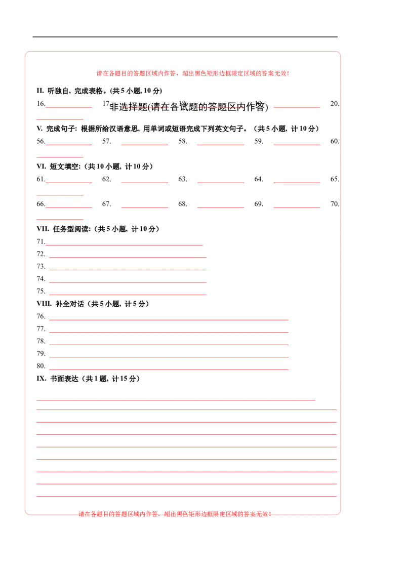 英语（陕西卷）（答题卡）_初中全科电子版试卷练习试题_英语_2024中考模拟题英语(1)_三模（36套）_英语（陕西卷）