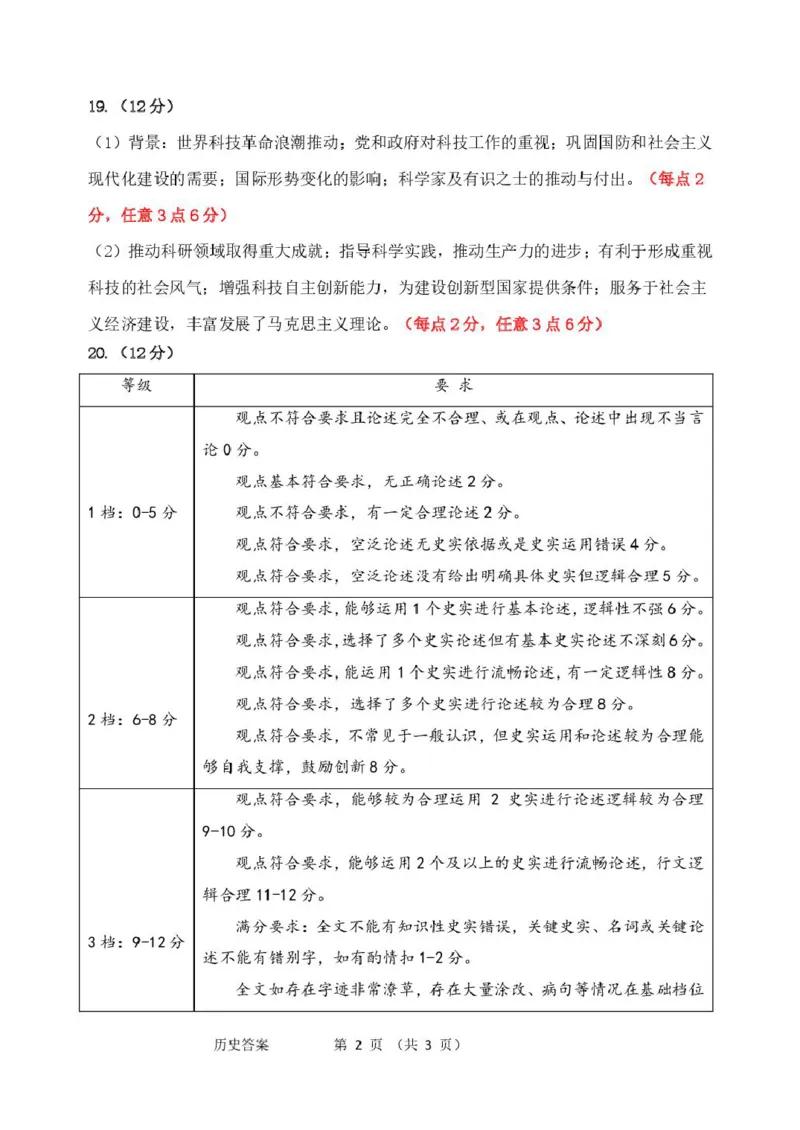 2026年哈尔滨市高考第一次模拟考试历史试题2026哈尔滨市历史一模参考答案(2)_2024-2026高三（6-6月题库）_2026年04月高三试卷_黑龙江省哈尔滨市2026年高三第一次模拟考试历史试卷（含答案）