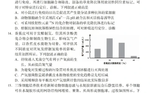 2026年山西省普通高中学业水平选择性考试调研试题生物_2024-2026高三（6-6月题库）_2026年04月高三试卷_2604142026年山西省普通高中学业水平选择性考试调研试题（全科）
