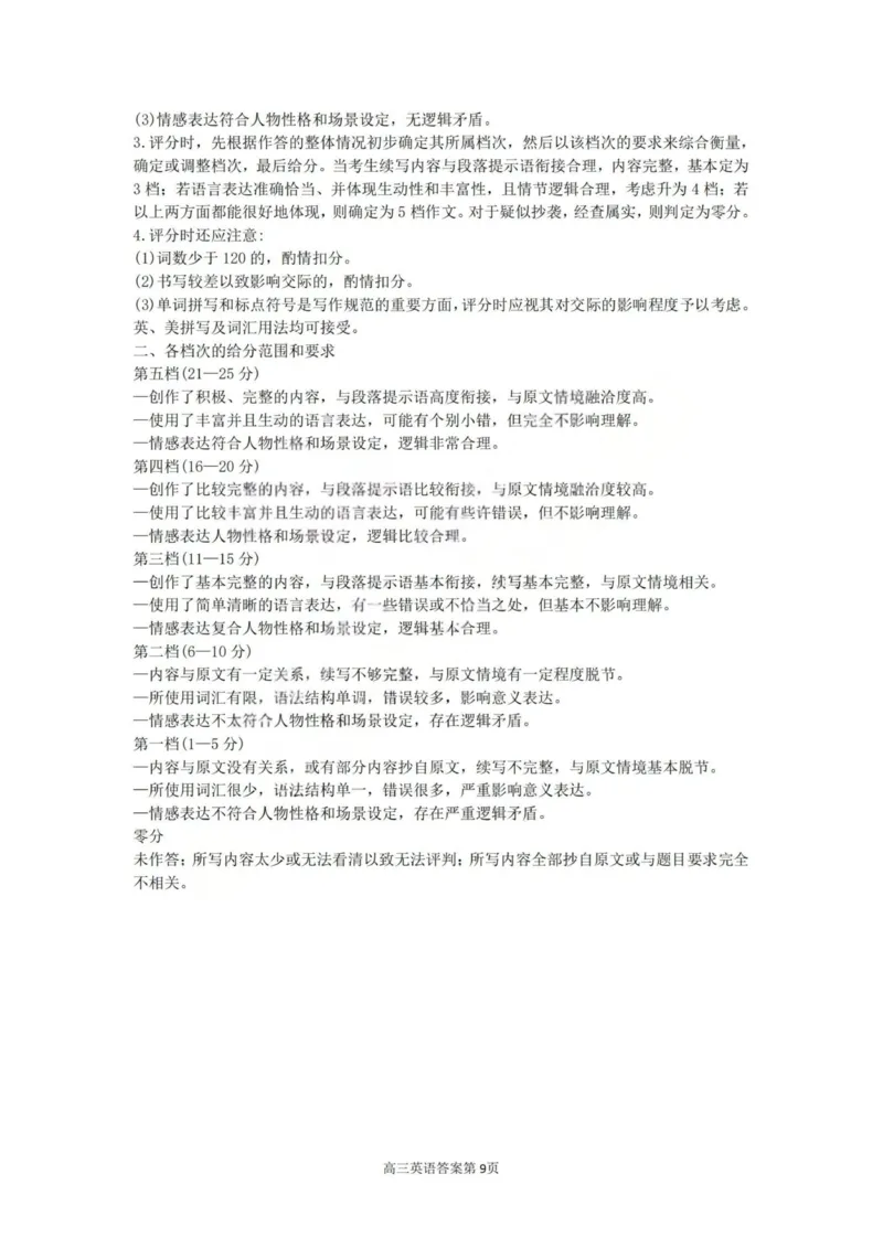 2026届高三年级第一次模拟考试质量监测试卷英语答案_2024-2026高三（6-6月题库）_2026年03月高三试卷_260311山西省2026届高三年级第一次模拟考试质量监测（全科）