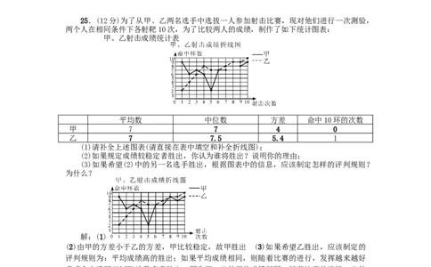 第二十章检测题_初中全科电子版试卷练习试题_数学_8下初中人教版数学练习、试卷_人教数学八年级下单元试卷（039份）_全章检测题（试题含答案）（共5份）