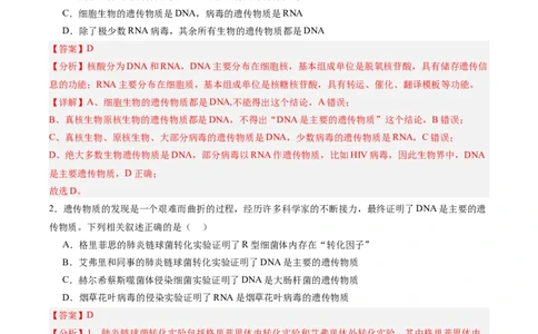 单元检测卷06遗传的物质基础（解析版）_2025年新高考资料_一轮复习_2025年高考生物一轮复习考点通关卷（新高考通用）