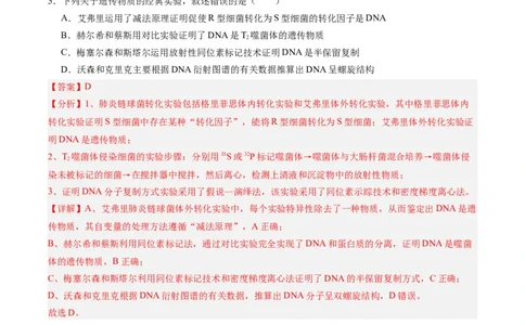 单元检测卷06遗传的物质基础（解析版）_2025年新高考资料_一轮复习_2025年高考生物一轮复习考点通关卷（新高考通用）