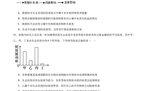 单元检测卷09生物与环境（原卷版）_新高考复习资料_2024年新高考复习资料_一轮复习资料_完2024年高考生物一轮复习考点通关卷（新高考）_单元检测卷09生物与环境