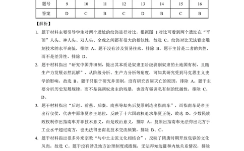 2026届云南三校高考备考实用性联考卷（六）历史-答案_2024-2026高三（6-6月题库）_2026年02月高三试卷_2602272026届云南三校高考备考实用性联考卷（六）
