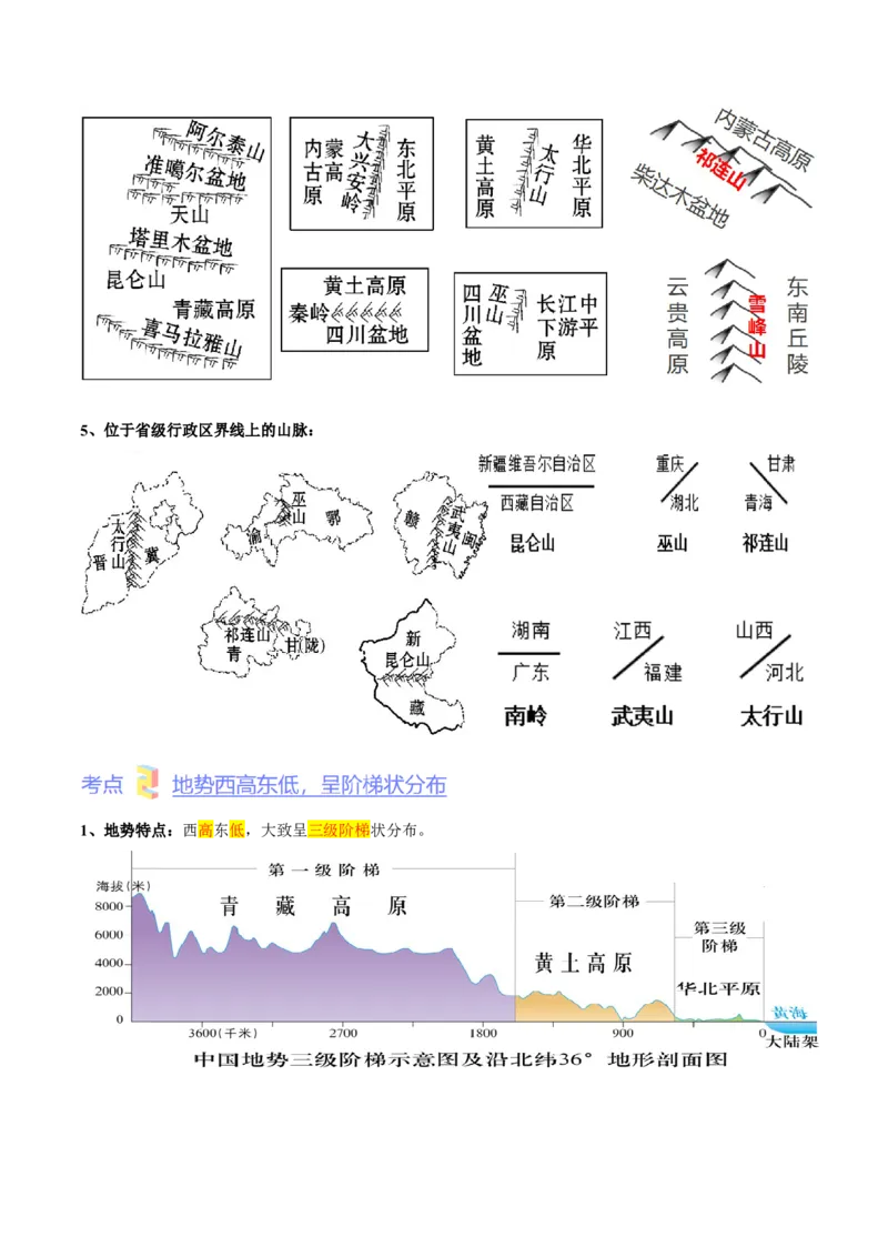 第二章中国的自然环境难度分层&middot;单元卷2022-2023学年八年级地理上册（人教版）（解析版）_初中全科电子版试卷练习试题_地理_人教地理8上试题试卷_第1套单元测试