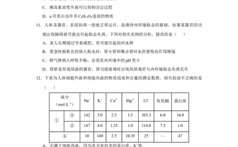 原创2021届小题必练15人体内环境及其稳态学生版_通用版（老高考）复习资料_2023年复习资料_专项复习_2023《微专题&middot;小练习》&middot;生物_模拟题_2021届小题优练-生物