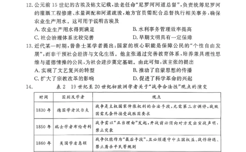 2026年河北省普通高中学业水平选择性模拟考试历史_2024-2026高三（6-6月题库）_2026年03月高三试卷_260324河北省张家口市2026年普通高中学业水平选择性模拟考试（全科）